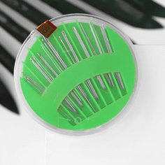 Иглы швейные в пластиковой коробочке, 24 шт, цвет микс Noname