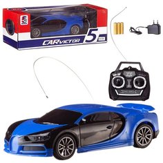 Машинка р/у 1:22, световые эффекты, синяя 26х12х10 см - Junfa Toys [5A-504/синяя]