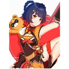 Картина по номерам на холсте игра Genshin Impact (Сяо Лин) - 9004 В 30x40