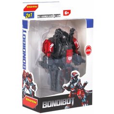 Трансформер 2в1 BONDIBOT Bondibon, мет. детали, ВОХ 15,5x9,5x4,5 см, робот-динозавр тираннозавр. ВВ5898
