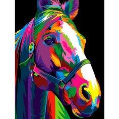 Картина по номерам Радужная лошадь 40х50 см Hobby Home