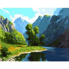 Картина по номерам Скалистые берега реки 40х50 см Hobby Home