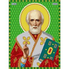 Алмазная мозаика икона Николай Чудотворец 28*35 см Diamant