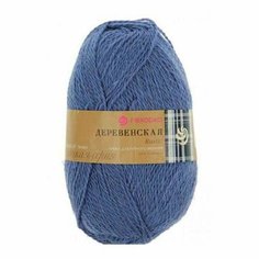 Пряжа для вязания Пехорка Деревенская, 100г, 250м (100% шерсть) (256-Светлая джинса), 10 мотков