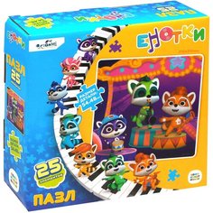 Пазл ORIGAMI Енотки Выступление 25 элементов 06881