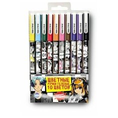 Набор гелевых ручек Аниме, со стираемыми чернилами, 10 цветов, с игольчатым стержнем 0,5 мм, в ПВХ упаковке, 71680 Centrum