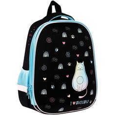 Ранец для девочки OfficeSpace "ArtSpace School Friend UFO", AvoCato, 39х30х18 см, люминесцентная печать (Uni_17751)