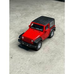 Металлическая машинка Welly JEEP WRANGLER 2007 Джип Вранглер, инерционная, цвет Красный