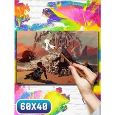 Картина по номерам на холсте аниме атака титанов - 12063 60х40