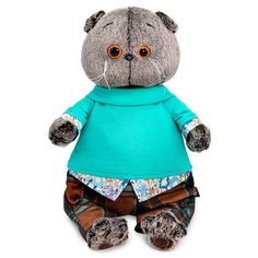 Мягкая игрушка BUDI BASA Кот Басик в штанах в клетку 19 см Basik&Co