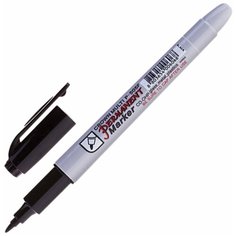 Маркер перманентный (нестираемый) CROWN "Multi Marker Super Slim", комплект 24 шт, черный, тонкий, 1 мм, P-505F