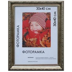 Рамка премиум 30х40 см, пластик, багет 33 мм, "Dorothy", серебро, 0023-15-3330 - 1 шт. NO Name