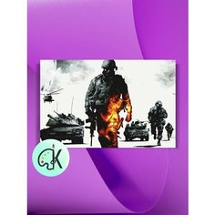 Картина по номерам на холсте Battlefield 2 постер, 40 х 60 см КУЛЬТУРА ЦВЕТА