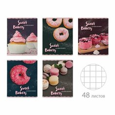 Тетрадь общая 48л, А5 Bruno Visconti Донат рулит (клетка, скрепка, разные виды, Soft Touch) 5шт.