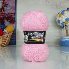 Пряжа COLOR-CITY Королевский стиль (Колор-сити), розовый нежный - 2202, 10% овечий пух, 40% шерсть, 50% микрофибра, 5 мотков, 100 г, 810 м.