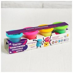 Тесто-пластилин, неоновые цвета Genio Kids