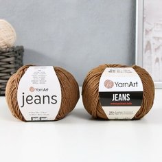 Пряжа "Jeans" 55% хлопок, 45% акрил 160м/50гр (40 молочный шоколад) Yarn Art