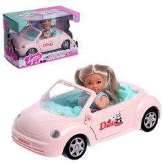 Кукла малышка Lyna в путешествии с машиной, питомцем и аксессуарами, микс