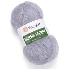 Пряжа для вязания YarnArt Mohair trendy, 100г, 220м (50% мохер, 50% акрил) (113 светло-серый), 5 мотков