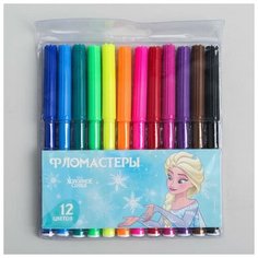 Фломастеры, 12 цветов, Холодное сердце Disney