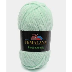 Пряжа плюшевая Himalaya Bursa Chenille 100 гр/120 м, 100 % Полиэстер, цвет: (07) Нежно-зеленый 1 моток