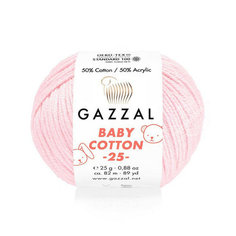 Пряжа GAZZAL Baby Cotton 25, 50 % хлопок, 50 % акрил, 25 г, 82 м, 1 шт., 3411