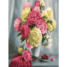 Картина по номерам Пионы и вишня 40х50 см АртТойс