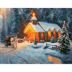 Картина по номерам Часовня в лесу 40х50 см АртТойс