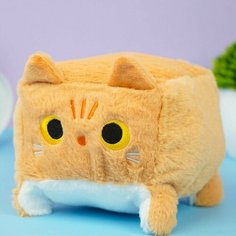 Мягкая игрушка Кот Куб рыжий, кот буханка, котокуб, 50 см Китай