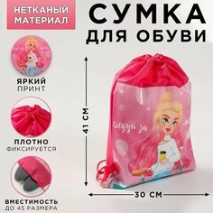 Мешок, сумка для обуви, сменки, сменной Следуй за мечтой, 41х30х0,5 см Art Fox