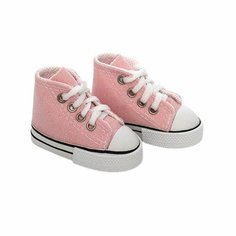 Обувь для кукол, Кеды на шнурках 7 см для кукол БЖД до 50 см, светло-розовые Favoridolls