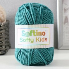 Пряжа 100% акрил "Softy Kids" 90м ±5м 50 гр цвет 60 виридиан Softino