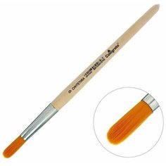Кисть Синтетика Круглая номер 9 (диаметр обоймы 9 мм; длина волоса 28 мм), деревянная ручка, Calligrata