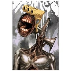 Картина по номерам на холсте Сиреноголовый (монстр, ужас, крипота) - 8387 В 60x40