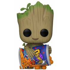 Фигурка Funko POP! Bobble: Грут с сырными палочками Флок (Groot With Cheese Puffs (FL) (Exc)) Марвел Я Грут (Marvel I Am Groot) ((1196) 71821).