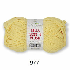 Пряжа "BELLA SOFT N PLUSH" 100% Полиамид, 50гр/105м, (977- Св. Лимон) 1 упаковка (10 мотков) Rozetti