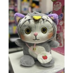 Мягкая игрушка кот в капюшоне, в пижаме кигуруми 30см Магазин игрушек Галчонок