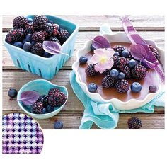 Школа талантов Алмазная мозаика круглыми стразами с частичным заполнением «Ягоды», 30 х 40 см. Набор для творчества