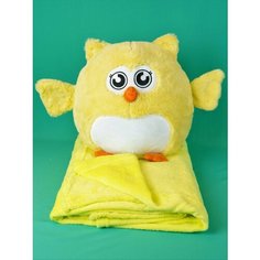 Мягкая игрушка 3 в 1 Совенок + плед 160на105см. Игрушка-подушка АКИМБО КИТ