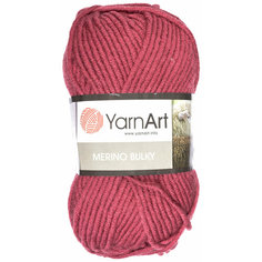 Пряжа Yarnart Merino Bulky винный (570), 70%акрил/30%шерсть, 100м, 100г, 3шт