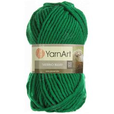 Пряжа Yarnart Merino Bulky яркая зелень (338), 70%акрил/30%шерсть, 100м, 100г, 3шт