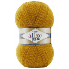 Пряжа Alize Angora Real 40 горчичный (645), 60%акрил/40%шерсть, 430м, 100г, 5шт