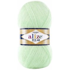Пряжа Alize Angora Real 40 светлая мята (842), 60%акрил/40%шерсть, 430м, 100г, 3шт