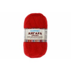 Пряжа Камтекс Ангара красный (046), 35%мохер/15%шерсть/50%акрил, 250м, 100г, 2шт