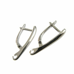 Швензы для сережек Column Sterling Silver Rhodium Plated 22х2,5 мм (пара), основы, фурнитура для бижутерии Нестандарт