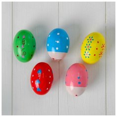 Маракас «Яйцо» 4,5×4,5×7 см микс Noname