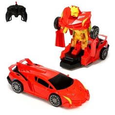 --- Робот радиоуправляемый "Ламбо", трансформируется, работает от батареек, цвета микс