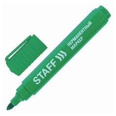 Маркер перманентный STAFF Basic PM-733, зеленый, круглый наконечник 2,5 мм, 150735 - 10 штук