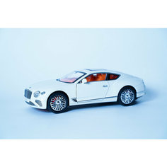 Коллекционная машинка игрушка металлическая BENTLEY CONTINENTAL GT с дымом в масштабе 1:24 цвет белый нет