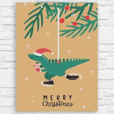 Картина по номерам на холсте новый год рождество (год дракона, елка, дракон, милота, праздник) - 12983 40х30 Бруталити